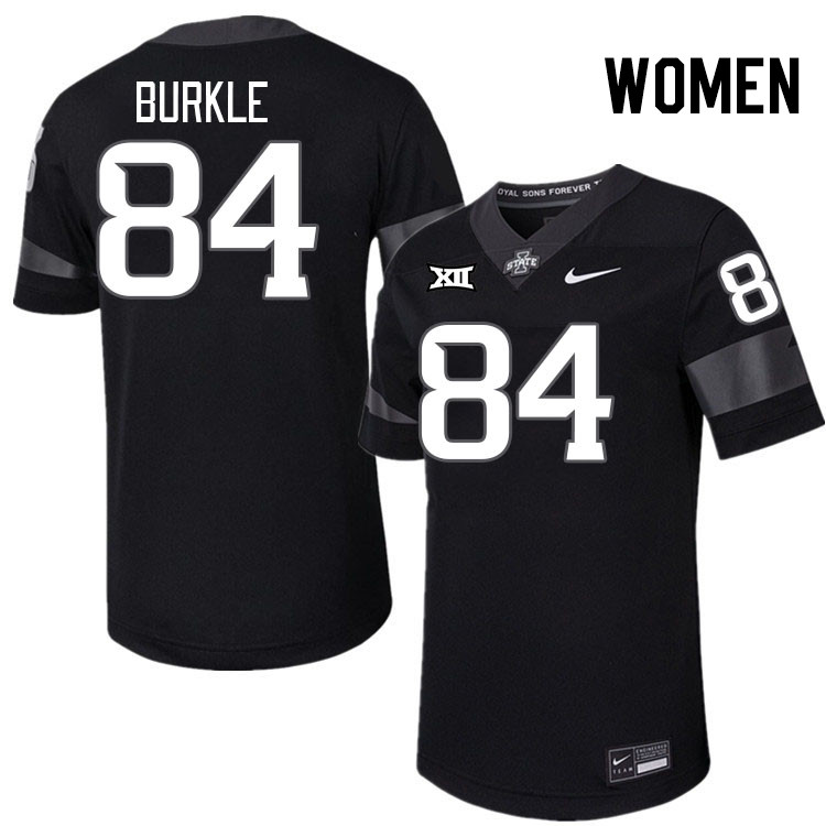 Women #84 Gabe Burkle Iowa State Cyclones College Football Jerseys Stitched-Black